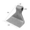 Slagle (Hammer), Topbredde mm: 40mm, Nederste bredde mm: 120mm, Hul Ø: 20.5mm, Radius 110mm - Passer til Desvoys, Becchio, Kuhn Passer til: M41