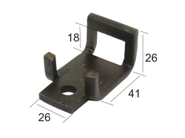 Clamp Harvetand m/fjeder 25x8mm Suitable for 40x10mm
