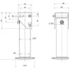 Hydraulisk støttefod (Enkeltvirkende, enkelt blokventil)