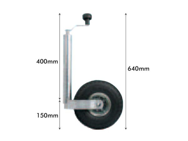 Støttehjul Ø260mm 200kg