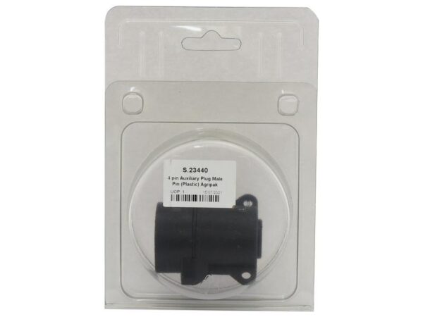 Stik 4 pol (Han), Black Plastic (Agripak)