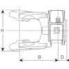 PTO Gaffel (snaplås) (Krydsmål: 34.9 x 93.5mm) Størrelse: 1-3/8''-6 Not