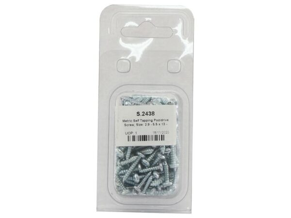 Skrue (selvskærende), Størrelse: 2.9 - 5.5x13 - 25mm( DIN 7981B)