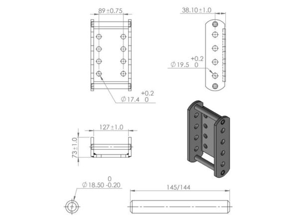 Adapterplade for Anhængerkobling