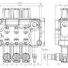 Sparex Monoblokventil 1/2'' BSP Porte 3 BK (60 L/min Flowhastighed)