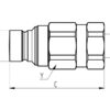 Lynkobling FF 3/8''x1/2'' BSP (Han/Hun)(Sparex) Agripak