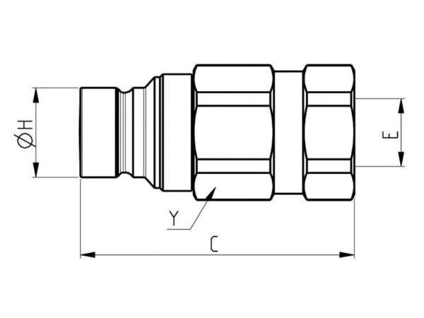 Lynkobling FF 3/8''x1/2'' BSP (Han/Hun)(Sparex) Agripak