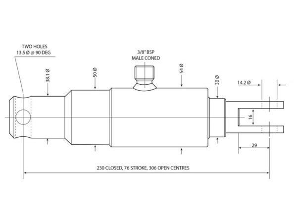 Bremsecylinder Ø35 x 230mm