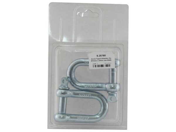 Sjækel (m/skrue), Stift Ø12mm x 24mm Kæbebredde (2 stk. Agripak)