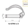Ringsplit (rør), Stift Ø4.5mm x 32mm (2 stk. Agripak)