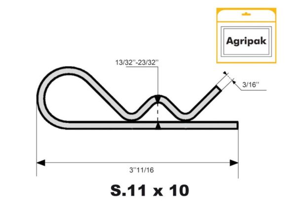 Hårnålesplit, Klip Ø4.5mm x 93mm