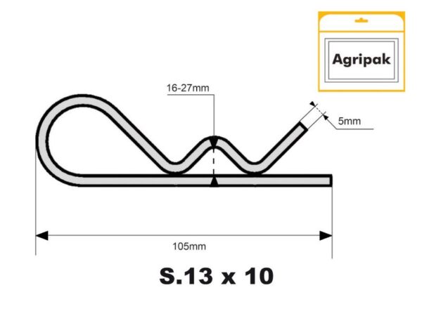 Hårnålesplit, Klip Ø5mm x 105mm