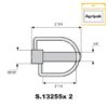 Låsesplit Stabilisator, Stift Ø16mm x 70mm (2 stk. Agripak)