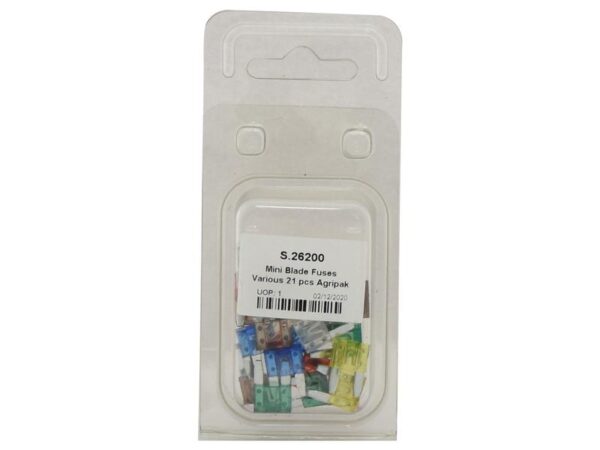 Sikringer (mini) Agripak 5.0, 7.5, 10, 15, 20, 25, 30 A (21 stk. Agripak)