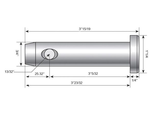 Frontlæsserbolt 19x80mm Kat.1 (Ø19mm)