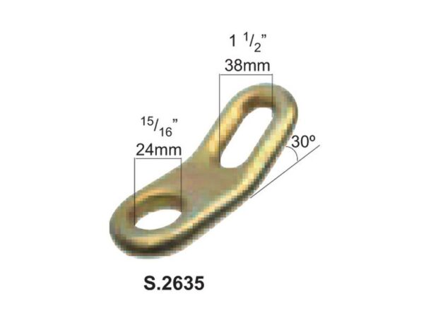Stabilisator Fæsteplade - Hul Ø23 & 18x38mm