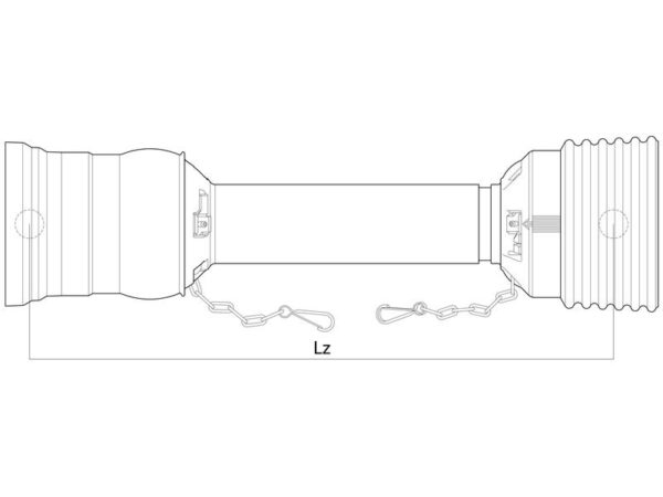PTO Beskyttelsesrør (vidvinkel)(Easylock), (Lz) Længde: 1010mm, Størrelse: Stort beskyttelserør.