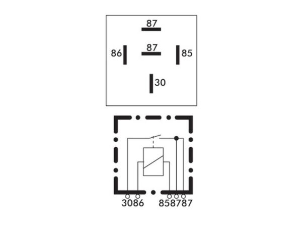 Mini Relæ 12V, 30A