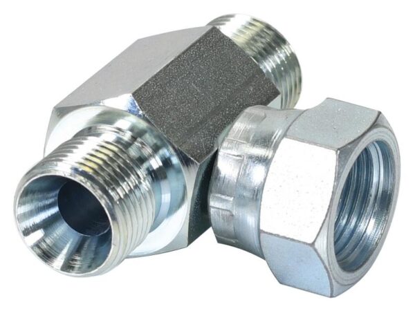 Hydraulisk T-stykke 3/8'' BSP Han x 3/8'' BSP Han x 3/8'' BSP Drejelig hun