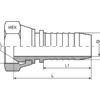 Dicsa BSP 60° Indstik 1/2'' x 3/4'' Hun Lige Omløber