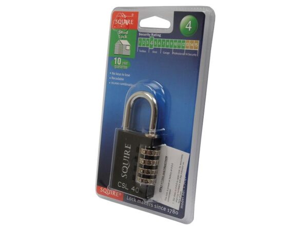 Squire Recodable Toughlock Combination Padlock - Støbt, Bredde (mm): 38mm (Sikkerhedsklasse: 4)