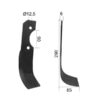Kniv Buet Højre 60x6mm Højde: 290mm. Hulafstand: 90mm. Hul Ø: 12.5mm. Passer til Pegoraro Passer til: 3300