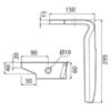 Rotorharvetand 60x15x295mm Venstre. Hulafstand: Hul Ø 19mm. Passer tilAmazone. Passer til: 951012