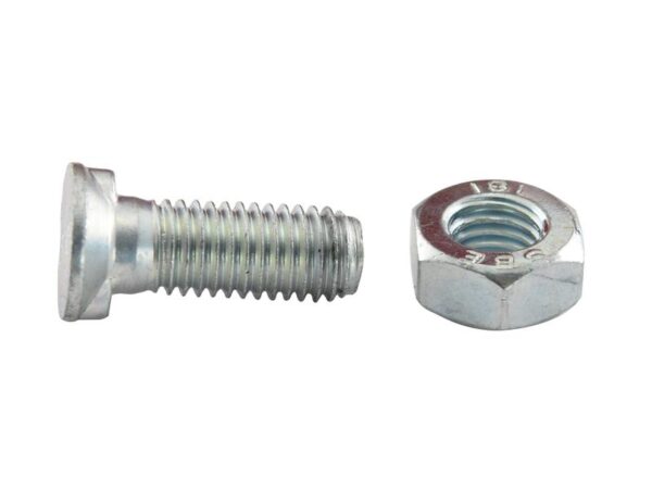 Monteringsbolt (rund) & Møtrik - M10 x 50mm, Trækstyrke 8.8 (6 stk. Agripak)