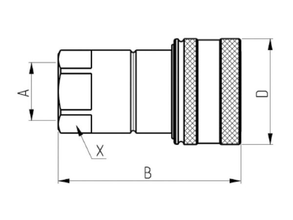 Sparex Lynkobling Hun 1/2'' Krop tommer x 1/2'' BSP Hun (Agripak 1 stk.)