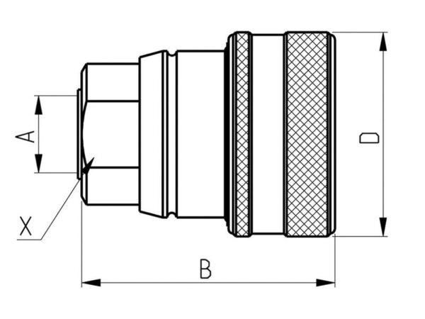 Sparex Bremsekobling til anhængere Hun M18 x 1.50 Millimeter Hun (Agripak 1 stk.)