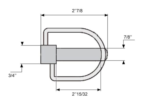 Låsesplit Stabilisator, Stift Ø19mm x 73mm