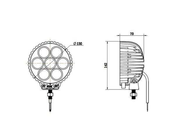 Arbejdslygte LED 3030lm (kl. 3)