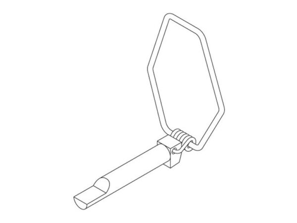 Ringsplit (pæreformet)(m/fjeder), Stift Ø10mm x 58mm