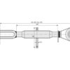 Liftregulering (komplet) - Kugle Ø 40mm- Gaffel Hul Ø 28mm - Min. længde:565mm - M40 x 3.00 Millimeter