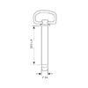Trækbolt (m/kæde & ringsplit) 32x110mm