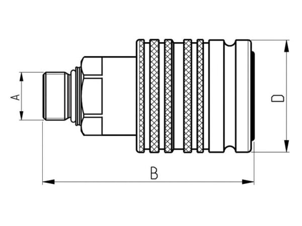 Sparex Lynkobling Hun 1/2'' Krop tommer x M18 x 1.50 Millimeter Han