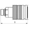 Sparex Hun 1/2'' Krop tommer x M18 x 1.50 Han