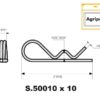 Hårnålesplit , Klip Ø3mm x 75mm (Agripak 10 stk.)
