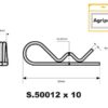 Hårnålesplit , Klip Ø4mm x 95mm (Agripak 10 stk.)