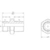 Hydraulikadapter 1/4'' BSP Han x 1/4'' BSPT Han