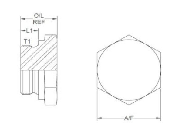 Hydraulikadapter M20 x 1.50 Millimeter Fast stik
