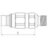 Lynkobling FF 3/8''xM18 x 1.50-12L (Han/Han)(Stauff)