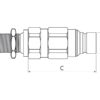 Lynkobling FF 3/8''xM18 x 1.50-12L (Han/Schott)(Stauff)