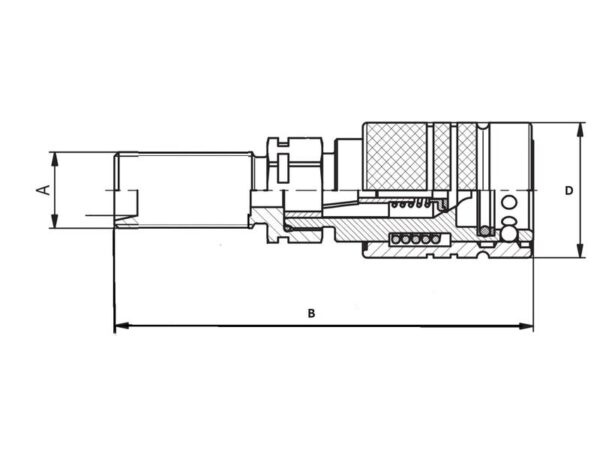 Stauff Lynkobling Hun 3/8'' Krop tommer x M16 x 1.50 Millimeter Schott