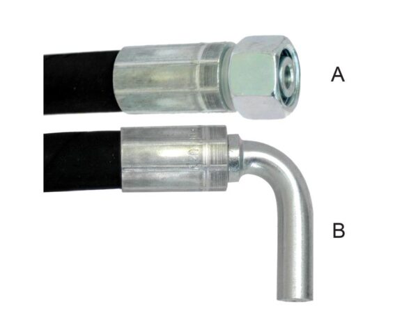 Hydraulikslang Kpl 3/8'' med M18 x 1.5 Hun x M12 Standpipe 90° x Længde 1000mm