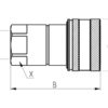 Sparex Lynkobling Hun 1/2'' Krop tommer x 1/2'' BSPT Hun
