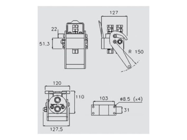 Multikobling - Hun - 3/8 BSP - 2P206 Serie