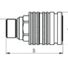 Sparex Lynkobling Hun 1/2'' Krop tommer x M16 x 1.50 Millimeter Han