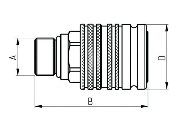 Sparex Lynkobling Hun 1/2'' Krop tommer x M16 x 1.50 Millimeter Han
