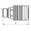 Stauff Lynkobling Hun 1/2'' Krop tommer x M14 x 1.50 Millimeter Han